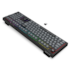 Teclado Membrana Crux Pro Rgb Wireless Usb Preto K518Rgb-Pro-Gb Pt
