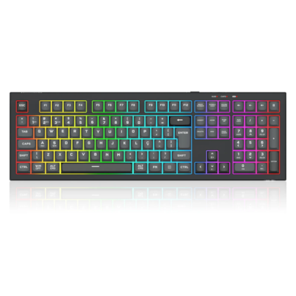 Teclado Membrana Crux Pro Rgb Wireless Usb Preto K518Rgb-Pro-Gb Pt