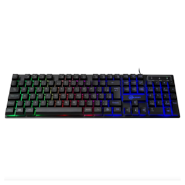 Teclado Membrana Kalkan Hati Rainbow Usb 2.0 Abnt2 Preto Klk00012