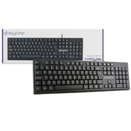Teclado Membrana Keytime Typeflow Usb 2.0 Abnt 2 Preto Kyt00009