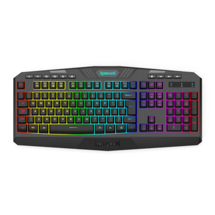 Teclado Membrana Redragon Harpe Rgb Usb Preto K503-ks