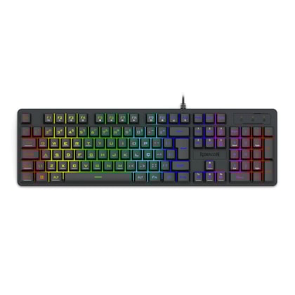 Teclado Membrana Redragon Netherbane Rainbow Usb Preto K521-R Pt