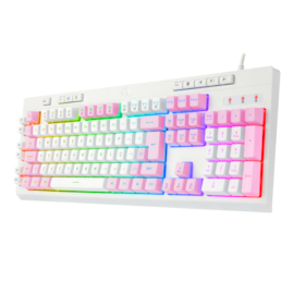 Teclado Membrana Redragon Shiva Lollipop Rgb Abnt2 Branco K512wp-rgb Pt