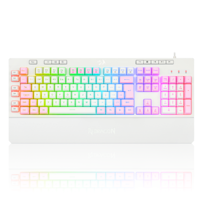 Teclado Membrana Redragon Shiva Lollipop Rgb Abnt2 Branco K512wp-rgb Pt