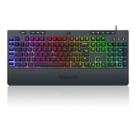 Teclado Membrana Redragon Shiva Rgb Chroma Abnt2 Preto K512rgb