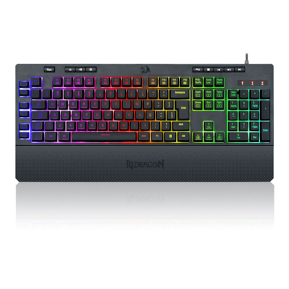 Teclado Membrana Redragon Shiva Rgb Chroma Abnt2 Preto K512rgb