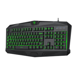 Teclado Membrana T-dagger Minesweeping Led Verde Usb Abnt2 Preto T-tgk103