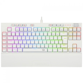 Teclado Optico Mecânico Redragon Broadsword Pro Rgb Branco Switch Azul K588W-Rgb-Pro Pt-Blue