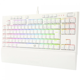 Teclado Optico Mecânico Redragon Broadsword Pro Rgb Branco Switch Marrom K588W-Rgb-Pro Pt-Brown