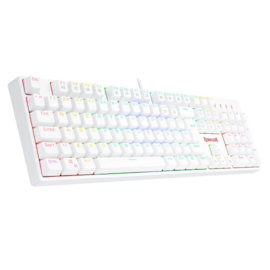 Teclado Optico Redragon Surara Pro Rgb Usb Switch Azul Branco K582W-Rgb-Pro Pt-Blue