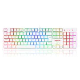 Teclado Optico Redragon Surara Pro Rgb Usb Switch Azul Branco K582W-Rgb-Pro Pt-Blue