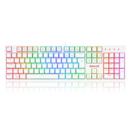 Teclado Optico Redragon Surara Pro Rgb Usb Switch Azul Branco K582W-Rgb-Pro Pt-Blue