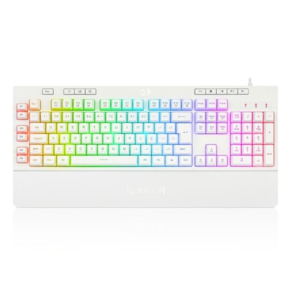 TECLADO REDRAGON SHIVA MEMBRANA BRANCO RGB K512W-RGB