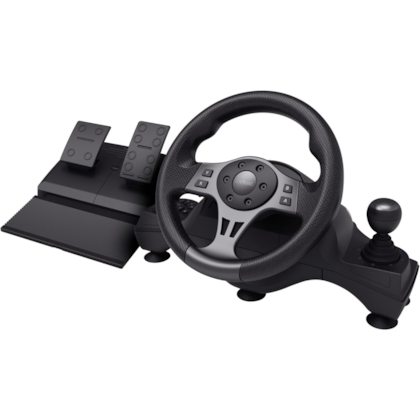 Volante Gaming Xtrust Movi Com Pedal E Câmbio Pc Ps4 E Xbox Preto Gxt 289