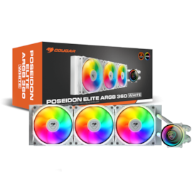 Water Cooler Cougar Poseidon Elite Argb 360 360mm Intel-Amd Branco Cgr-Psdelrgb-W-360