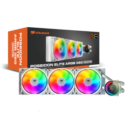 Water Cooler Cougar Poseidon Elite Argb 360 360mm Intel-Amd Branco Cgr-Psdelrgb-W-360