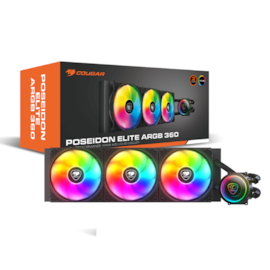 Water Cooler Cougar Poseidon Elite Argb 360 360Mm Intel-Amd Preto Cgr-Psdelrgb-B-360