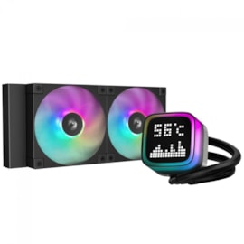 Water Cooler Deepcool Lp240 Argb 240Mm Anti-Leak Intel-Amd Com Display Preto R-Lp240-Bkmsnc-G-1