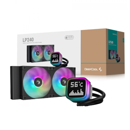 Water Cooler Deepcool Lp240 Argb 240Mm Anti-Leak Intel-Amd Com Display Preto R-Lp240-Bkmsnc-G-1