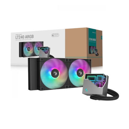 Water Cooler Deepcool Lt240 Argb 240Mm Intel-Amd Preto R-Lt240-Bkamnc-G-1