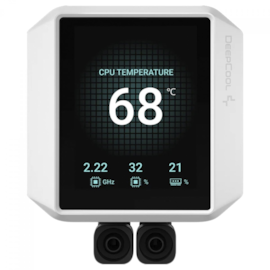 Water Cooler Deepcool Mystique 240 Wh Argb 240Mm Anti-Leak Display Lcd Intel-Amd Branco R-Lx240-Whdsnmcp-G-1