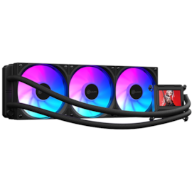 Water Cooler Kalkan Aura Lcd Argb 360Mm Display Lcd Intel-Amd Preto Klk00103