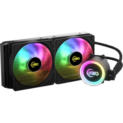 Water Cooler Kwg Crater M1 240R Rgb 240Mm Intel-Amd Preto