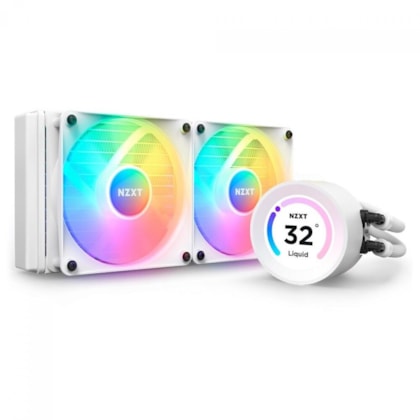 Water Cooler Nzxt Kraken Elite 240 Rgb 240Mm Intel-Amd Aio Lcd Display Branca Rl-Kr24e-w1