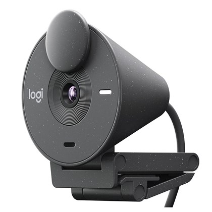 Webcam Logitech Brio 300 Full Hd 1080p 30fps Usb-c Grafite 960-001413-c