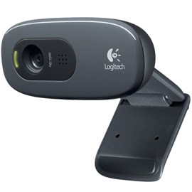 Webcam Logitech C270 Hd 30fps Com Microfone Fio Usb Preto 960-000694