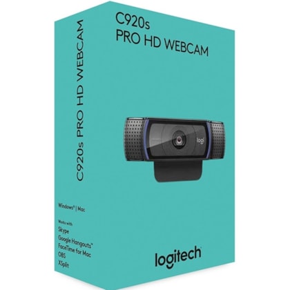 Webcam Logitech C920s Pro Full Hd 1080p Com Microfones Duplos 960-001257-c